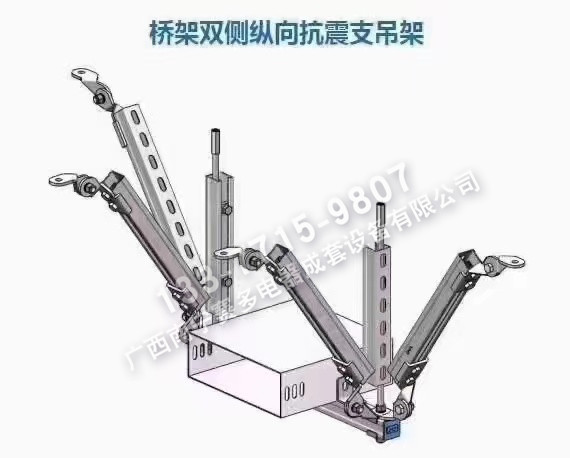 橋架雙側(cè)縱向抗震支吊架